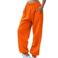 thumbnail image 1 of Hrsba Jogger Pants forWomen, Solid Color Sweatpants with3 Pockets Adjustable Cuff Elastic Waist Stretchy Running Gym Long Pants, 1 of 5