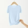 thumbnail image 1 of Hrsba Kids Basic Tee Shirt Unisex Crew Neck Short Sleeve Summer Casual Solid Color Top Breathable Light Feel for Daily Wear, 1 of 3
