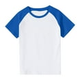 thumbnail image 1 of Hrsba Kids Casual T Shirt Unisex Crew Neck Short Sleeve Solid Color Raglan Sleeve Casual Lightweight Top, 1 of 5