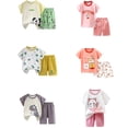 thumbnail image 1 of Hrsba Kids Fashion Outfits Unisex Short Sleeve Tee Flexible Waist Outdoor Casual Pant Wear, 1 of 4