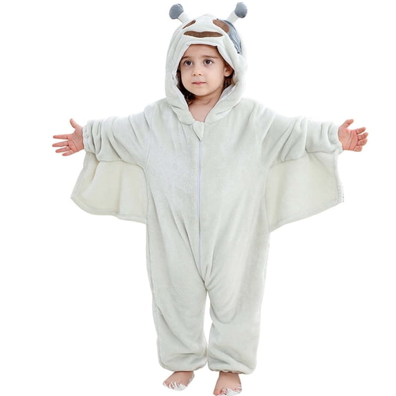Hrsba Kids Onesie Pajamas KidsRompers Flannel Long Sleeve Romper 3-24 Months Unisex Sleepwear Loungewear Air Conditioner Pajamas