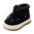 thumbnail image 1 of Hrsba Kids Snow Boots,On Solid Color Thick Fleece Lined Bread Style Cotton Boots, 1 of 6
