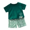 thumbnail image 1 of Hrsba Kids Summer 2 Piece Outfits Sets,Children's Summer Home Clothing Round Neck Short Sleeved Shorts Two-Piece Set,Toddler Summer Short Sleeve Round-Neck Blouses & Shirts Sets, 1 of 3