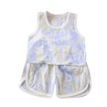 thumbnail image 1 of Hrsba Kids Summer 2 Piece Outfits Sets,Girl Casual Sleeveless Round Neck Shorts Printed Set,Toddler Summer Round-Neck Tank Top Sets, 1 of 3