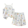 thumbnail image 1 of Hrsba Kids Summer 2 Piece Outfits Sets,Girl Casual Sleeveless Round Neck Shorts Printed Set,Toddler Summer Round-Neck Tank Top Sets, 1 of 3
