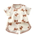 thumbnail image 1 of Hrsba Kids Summer 2 Piece Outfits Sets,Kids Summer 2 Piece Outfits Summer T-shirt Two-piece Set Sports And Casual Clothes,Toddler Summer Short Sleeve Round-Neck Blouses & Shirts Sets, 1 of 3