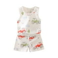 thumbnail image 1 of Hrsba Kids Summer 2 Piece Outfits Sets,Short Round-Neck Tank Sets For Kids Summer 2 Piece Outfits,Toddler Summer Clearance Round-Neck Tank Top Sets, 1 of 3