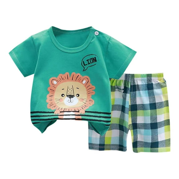 Hrsba Kids Summer 2 Piece Outfits Sets,Summer Printing ComfortableShort Round-Neck Tank Sets For Kids 2 Piece Outfits Clothes,Toddler Summer Round-Neck Tank Top Sets