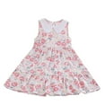 thumbnail image 1 of Hrsba Kids Summer Dress,Summer Girl Children's Sleeveless Cool Flower Print Dress Big Skirt Beach Skirt,Casual Sleeveless Dress for Girls,White ,7 Years, 1 of 3