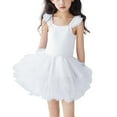 thumbnail image 1 of Hrsba Kids Summer Dress,Girls' Solid Color Suspender Sleeveless Jumpsuit Mesh Dance Dress,Casual Sleeveless Dress for Girls,White ,2-3 Years, 1 of 4