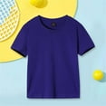 thumbnail image 1 of Hrsba Kids Tee 2-12 Years Unisex Crew Neck Short Sleeve Solid Color Summer Casual Shirt Base Layer Airy Wear Gentle Feel, 1 of 3