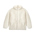thumbnail image 1 of Hrsba Zip Up Jacket Girls Winter Warm Fleece Lined Jacket for Kids Fall and Winter Big Kids Long Sleeved Zip Up Outerwear with Pockets for 3-15 Years Old Boys and Girls, 1 of 3