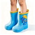 thumbnail image 1 of Hrsba Kids Unisex Rain Boots,On Solid Color Dinosaur Waterproof Short Rubber Boots for 2-8Y, 1 of 6