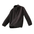 thumbnail image 1 of Hrsba Kids Unisex Winter Warm Fleece-lined Jacket Fall And Winter Solid Color Fleece Stand Collar Long Sleeve Cuff Strap Pocket Zipper Warm Jacket for 1-12Y, 1 of 5
