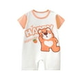 thumbnail image 1 of Hrsba Kids Winter Casual Jumpsuit Rompers, Fruit Print Short Sleeved Jumpsuit Newborn Thin Climbing Suit For 3-15M Unisex Infants Happy Short Sleeve Print Bodysuit, 1 of 3