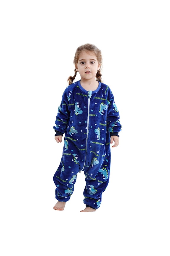 Kids Winter Casual Jumpsuit Rompers, Kids Jumpsuit Girls Boys Flannel Print Rompers Long Sleeve Home Clothes Fall Winter Outfits0-6 Years