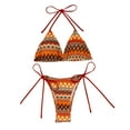 thumbnail image 1 of Hrsba Knit Fabric Bikini Set for Women 2 Piece Swimsuits with Built In Bra No Underwire Beach Bathing Suits, 1 of 4