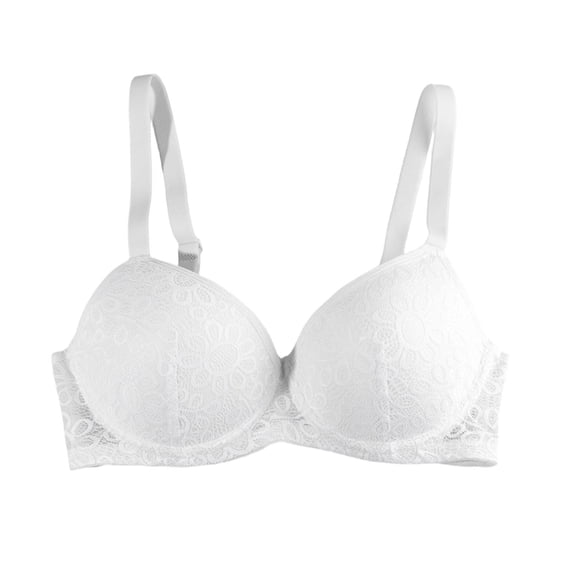 Hrsba Lace Bras for Women Underwire Push Up Racerback Breathable Lightweight Daily Wear Soft Flexible Support Structure