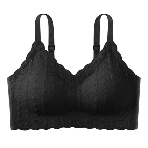 Hrsba Lace Bras for Women,Wireless Bras, Comfortable Soft Support Breathable Lightweight No Underwire Daily Wear Everyday Bra