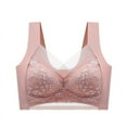 thumbnail image 1 of Hrsba Lace Bras for Women,Wireless Bras,Push Up Back Beauty Tube Top Tank Top Fixed Cups Side Lift Invisible No Underwire Bra, 1 of 4