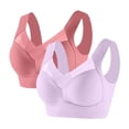 thumbnail image 1 of Hrsba Maternity Bra, Wireless Front Opening Tank Style Seamable Lifted Daily Bras 2 Pack, 1 of 2