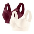 thumbnail image 1 of Hrsba Maternity Bra, Wireless Front Opening Tank Style Seamable Lifted Daily Bras 2 Pack, 1 of 2