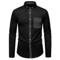 thumbnail image 1 of Hrsba Men's Long Sleeve Turndown Collar Blouse & Shirt, Men's Long Sleeve Collared Shirt Print Button Down Casual Fall Shirts for Men Tops, 1 of 5