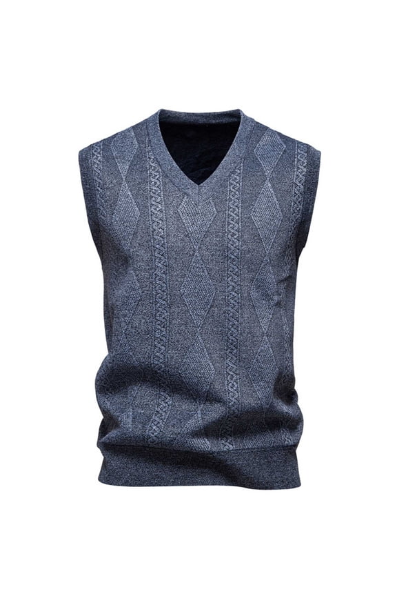 Men's Pullover Sweaters V Neck Sweater Argyle Stretchy Knit Sweater Men Fall Winter British Style Knitwear Lightweight