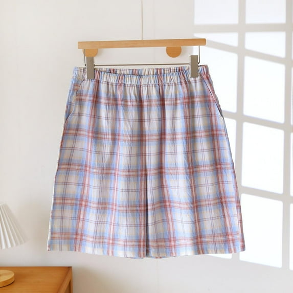 Hrsba Men's Solid Color Sleep Shorts,Stretch Pajama Bottoms Adjustable Waist