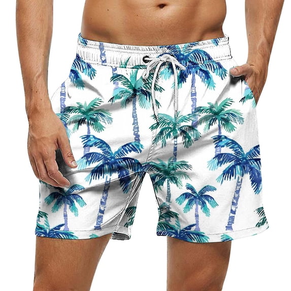 Hrsba Mens Board Shorts Swimwear Solid Color Convenient Pockets Elastic Waist Summer Vacation Style Swim Pants
