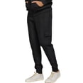 thumbnail image 1 of Hrsba Men's Cargo Pants,Men's Pants Warm Sweatpants for Men Solid Color Casual Fleece Lined Cuffed Cargo Running Long Pants, 1 of 5