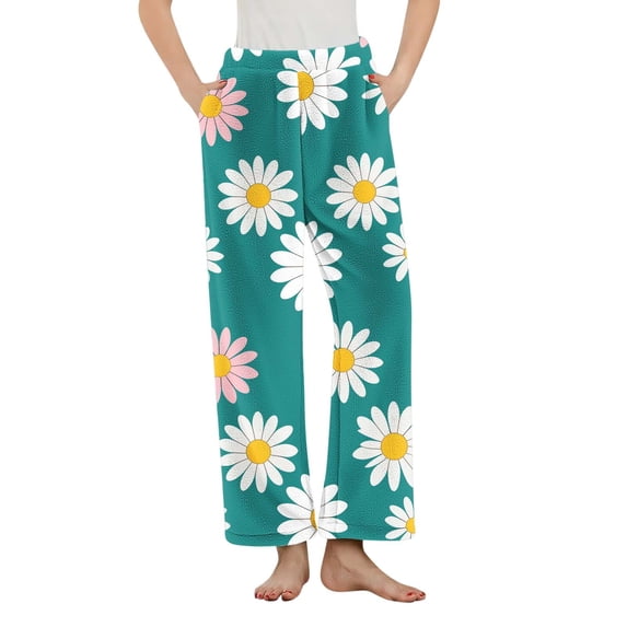 Hrsba Mens Fuzzy Pajama Pants,Soft Summer Home Sleep Pants Lightweight Loose Cut Homewear Pajama Bottoms for Men