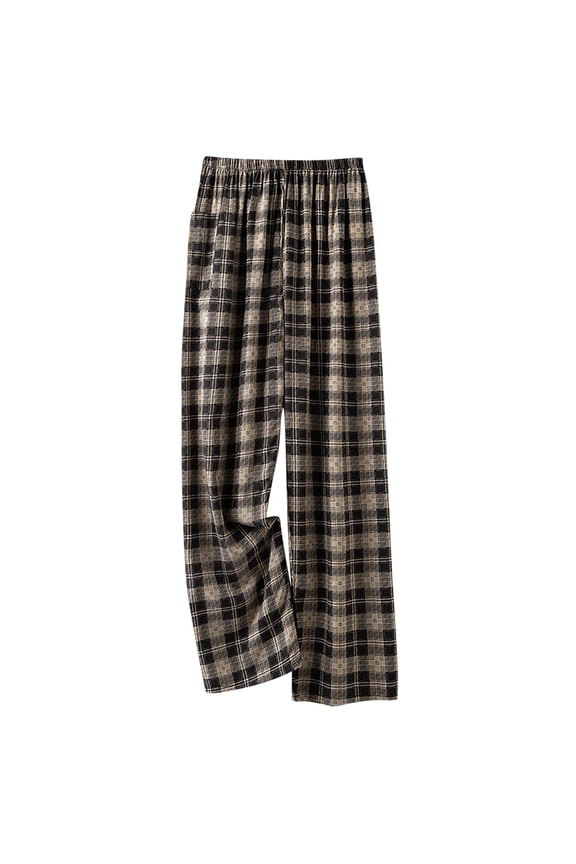 Mens Pajama Pants,Summer Casual Loose Multi Pocket Elastic Waist Straight Leg Beach Style Mens Sleep Pants for Home Outdoor