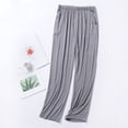 thumbnail image 1 of Hrsba Mens Pajama Pants,Summer Casual Solid Color Elastic Waist with Pockets Mens Sleep Pants for Home, 1 of 3