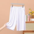 thumbnail image 1 of Hrsba Mens Sleep Shorts,Solid Color Light Fabric Loose Plus Size 5 Length Lightweight Summer Home Bottoms, 1 of 3