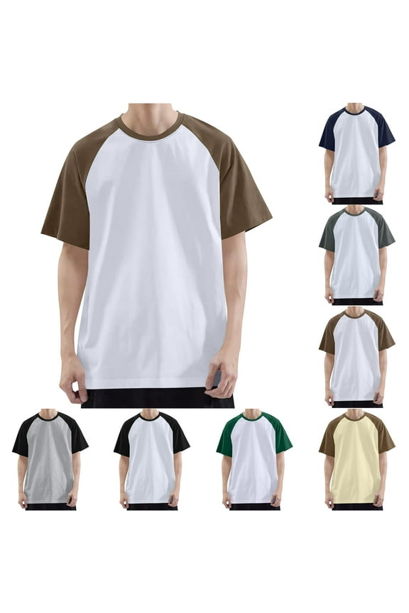 Men's Solid Color Crew Neck T Shirt Short Sleeve Cut Stylish Casual Everyday Tee Versatile for Summer Street Style Looks