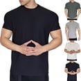 thumbnail image 1 of Hrsba Mens Tee Shirts,Fast Drying Wrinkle Free Cuff Styled Sports Short Sleeve Crew Neck Tee, 1 of 5