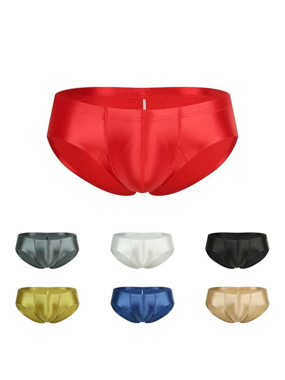 Mens Trunks Underwear Solid Color Satin Like Smooth Fabric Low Waist Hip Exposure Breathable Elastic Design for Yoga Fitness Daily Wear