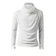 thumbnail image 1 of Hrsba Mens Turtleneck Sweater, Mens Pullover Sweaters High Neck Solid Color Knit High Neck Long Sleeve Loose Warm Base Layer Sweater for Men Casual Fall Winter, 1 of 5