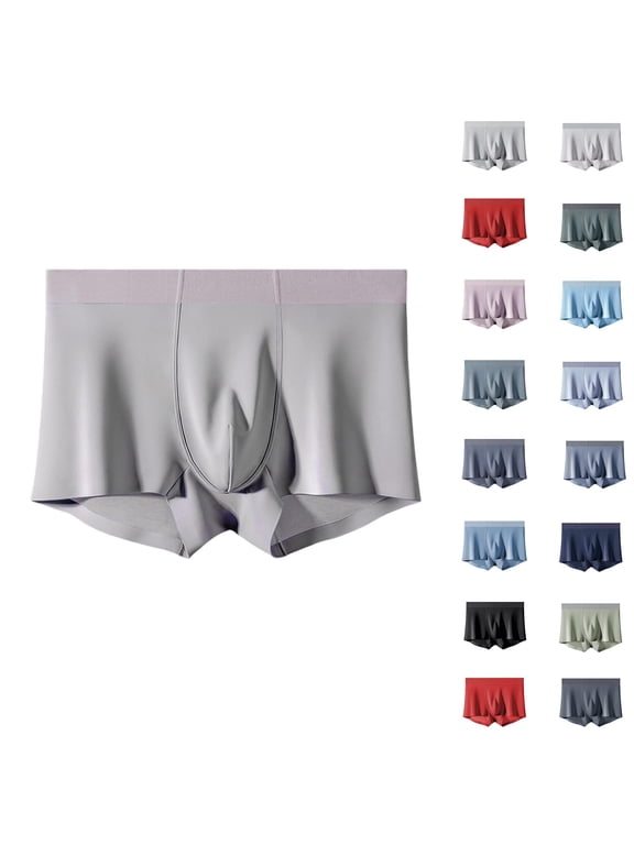 Mens Underwear Pack Ice Silk Seamless Breathable Four Corner Shorts Smooth Fabric All Season Casual Daily Wear
