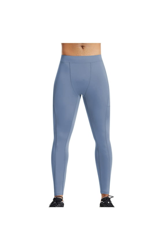 Mens Yoga Full Length Pants,Men's Pants Pants for Men Solid Color High Stretch Tight with Pockets Outdoor Running Yoga Pants