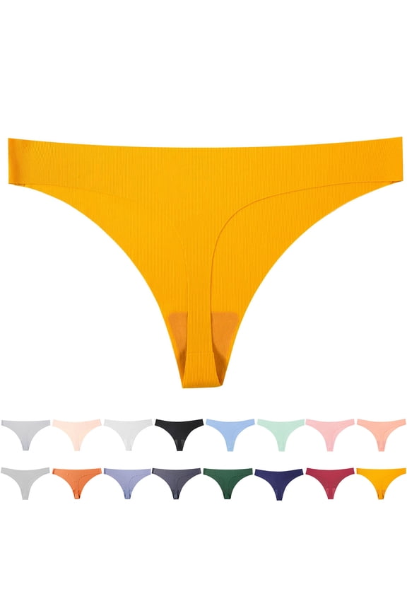 No Show Panties for Women Low Waist Thong Triangle Style Daily Bottom Wear