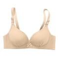 thumbnail image 1 of Hrsba No Underwire Bra,Solid Color Supportive Push Up Breathable Lightweight Regular Wear Intimates for Women, 1 of 7