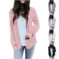 thumbnail image 1 of Hrsba Open Cardigan Sweaters for Women Solid Color Knit Sweater Outerwear with Side Pockets, 1 of 7