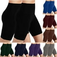 thumbnail image 1 of Hrsba Pack of Shorts for Women, 2 PC Solid Color Tight Yoga Shorts Workout Active Wear Undershorts for Women, 1 of 4