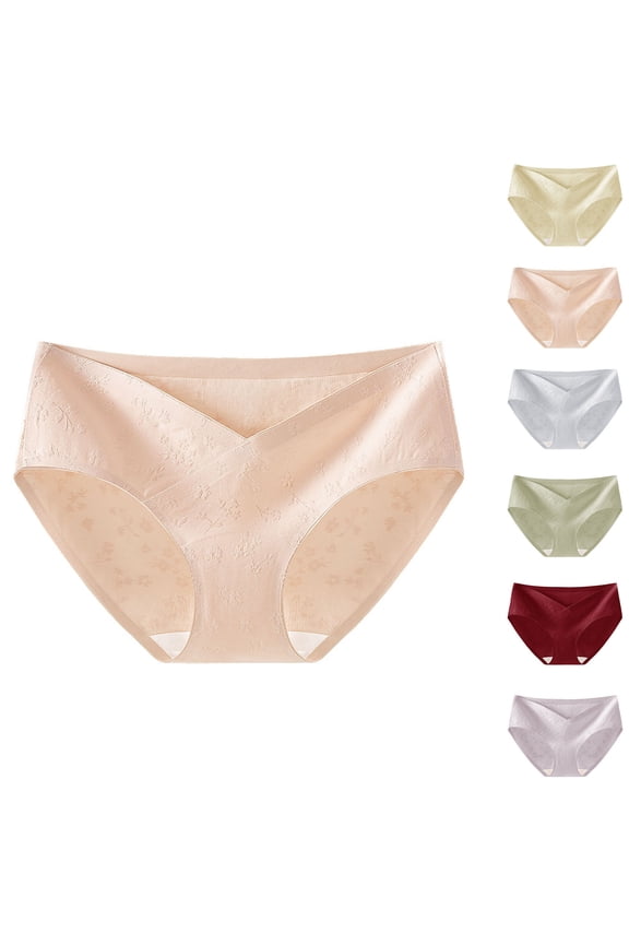 Panties for Women Seamless Low Waist Elastic Hip Curving Side Block Base