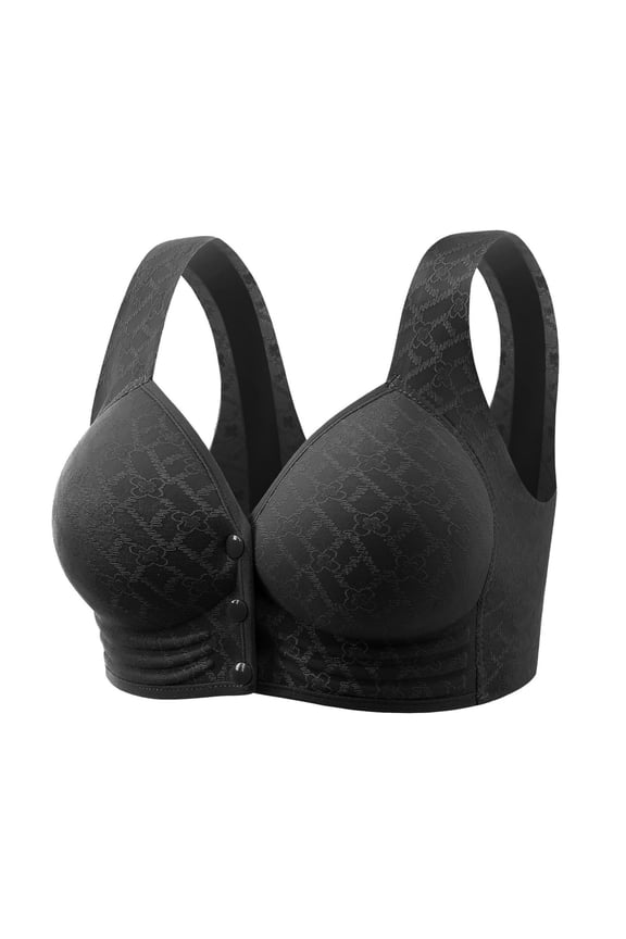 Plus Size Bra, Front Closure Wireless Tank Style Air Permeable Daily Casual Wear