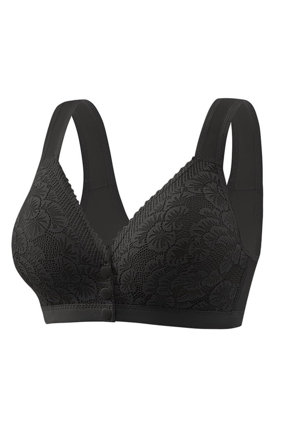 Push Up Bra, Front Closure Tank Style Wireless Lift Side Smoothing Comfortable Lightweight Bras