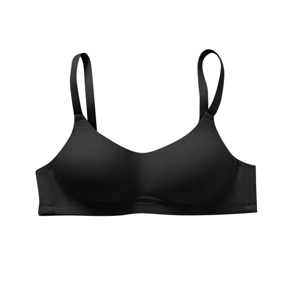 Hrsba Seamless Bra,Solid Color Classic Casual Push Up Breathable Soft Fabric Gentle Support Daily Bra for Women