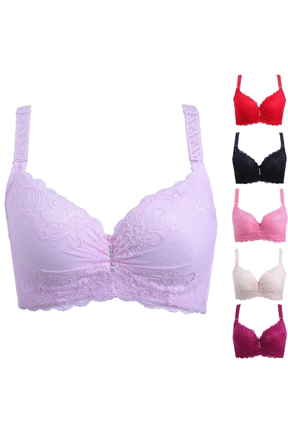 Seamless Bra,Solid Color Wireless Push Up Breathable Everyday Bra
